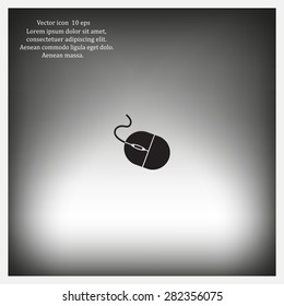 Computer mouse icon, vector illustration. Flat design style