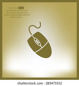 Computer mouse icon, vector illustration. Flat design style