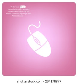 Computer mouse icon, vector illustration. Flat design style