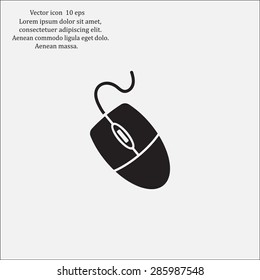 Computer mouse icon, vector illustration. Flat design style