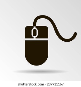 Computer mouse icon, vector illustration