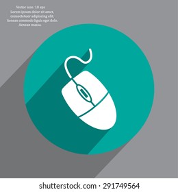 Computer mouse icon, vector illustration. Flat design style