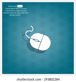 Computer mouse icon, vector illustration. Flat design style