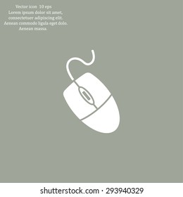 Computer mouse icon, vector illustration. Flat design style