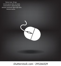 Computer mouse icon, vector illustration. Flat design style