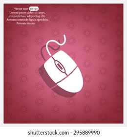 Computer mouse icon, vector illustration. Flat design style