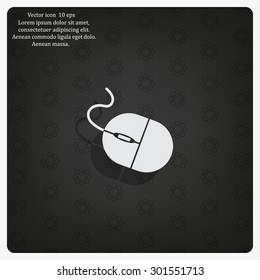 Computer mouse icon, vector illustration. Flat design style