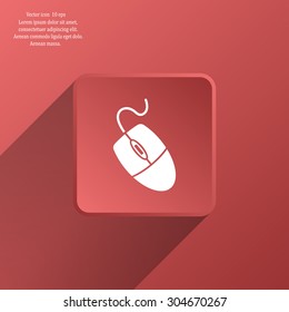 Computer mouse icon, vector illustration. Flat design style