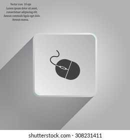 Computer mouse icon, vector illustration. Flat design style