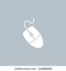 Computer mouse icon, vector illustration. Flat design style