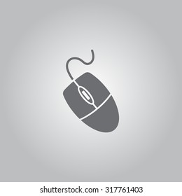 Computer mouse icon, vector illustration. Flat design style