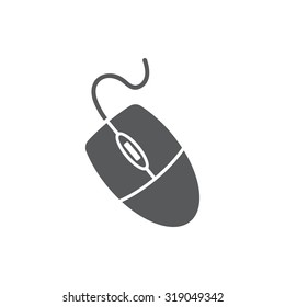 Computer mouse icon, vector illustration. Flat design style