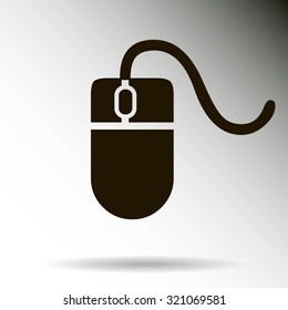Computer mouse icon, vector illustration