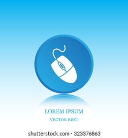 Computer mouse icon, vector illustration. Flat design style