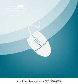 Computer mouse icon, vector illustration. Flat design style
