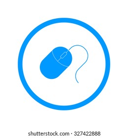 Computer mouse icon, vector illustration. Flat design style