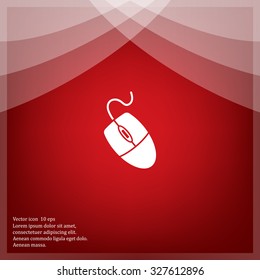 Computer mouse icon, vector illustration. Flat design style