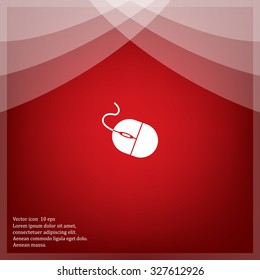 Computer mouse icon, vector illustration. Flat design style