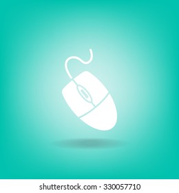 Computer mouse icon, vector illustration. Flat design style