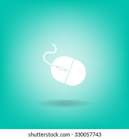 Computer mouse icon, vector illustration. Flat design style
