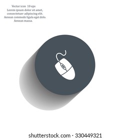 Computer mouse icon, vector illustration. Flat design style