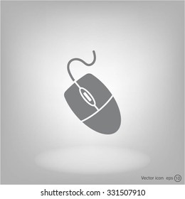 Computer mouse icon, vector illustration. Flat design style