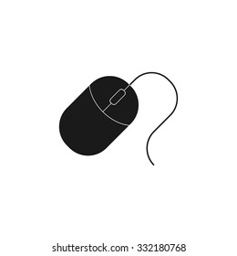 Computer mouse icon, vector illustration. Flat design style