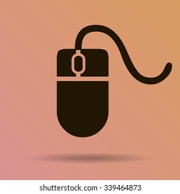 Computer mouse icon, vector illustration