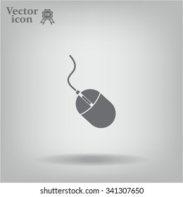 Computer mouse icon, vector illustration. Flat design style