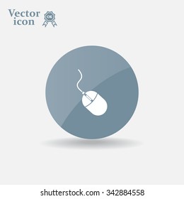 Computer mouse icon, vector illustration. Flat design style