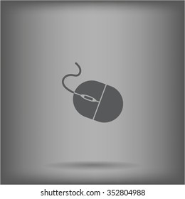 Computer mouse icon, vector illustration. Flat design style