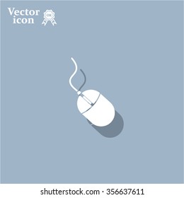 Computer mouse icon, vector illustration. Flat design style
