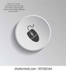Computer mouse icon, vector illustration. Flat design style