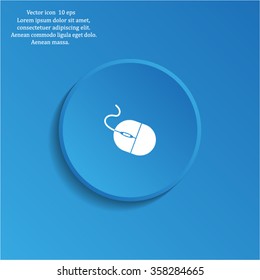 Computer mouse icon, vector illustration. Flat design style