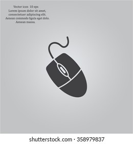 Computer mouse icon, vector illustration. Flat design style