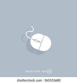 Computer mouse icon, vector illustration. Flat design style