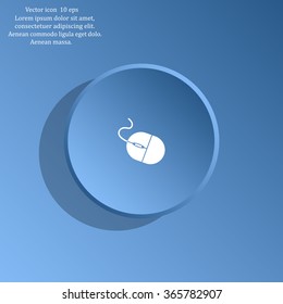Computer mouse icon, vector illustration. Flat design style
