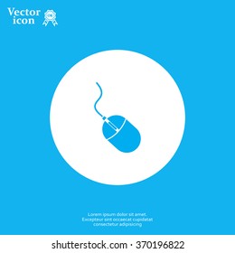 Computer mouse icon, vector illustration. Flat design style