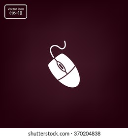 Computer mouse icon, vector illustration. Flat design style
