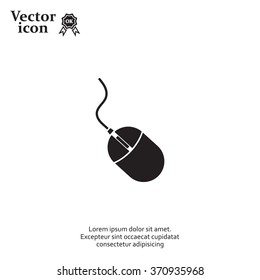 Computer mouse icon, vector illustration. Flat design style