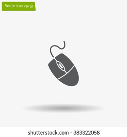 Computer mouse icon, vector illustration. Flat design style