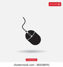 Computer mouse icon, vector illustration. Flat design style