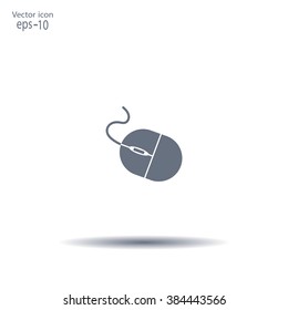 Computer mouse icon, vector illustration. Flat design style