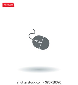Computer mouse icon, vector illustration. Flat design style