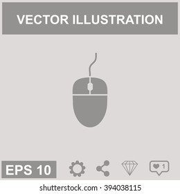 Computer mouse icon, vector illustration