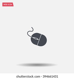 Computer mouse icon, vector illustration. Flat design style