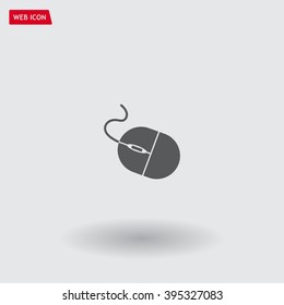 Computer mouse icon, vector illustration. Flat design style
