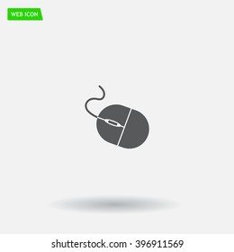 Computer mouse icon, vector illustration. Flat design style
