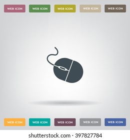 Computer mouse icon, vector illustration. Flat design style