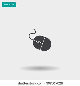 Computer mouse icon, vector illustration. Flat design style